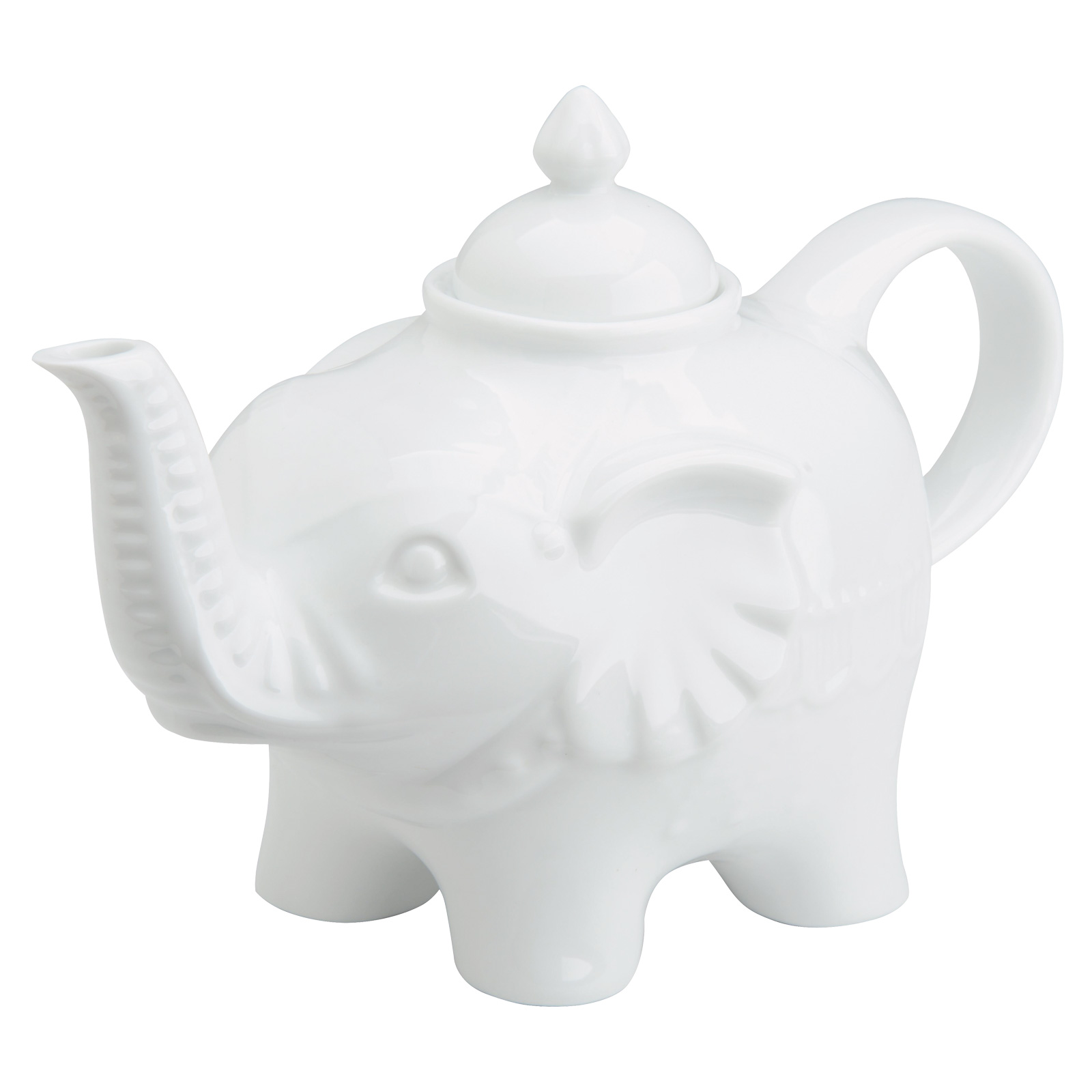 Elephant Teapot White