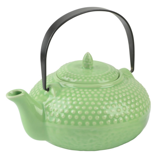 Oriental Hobnail Teapot Jade