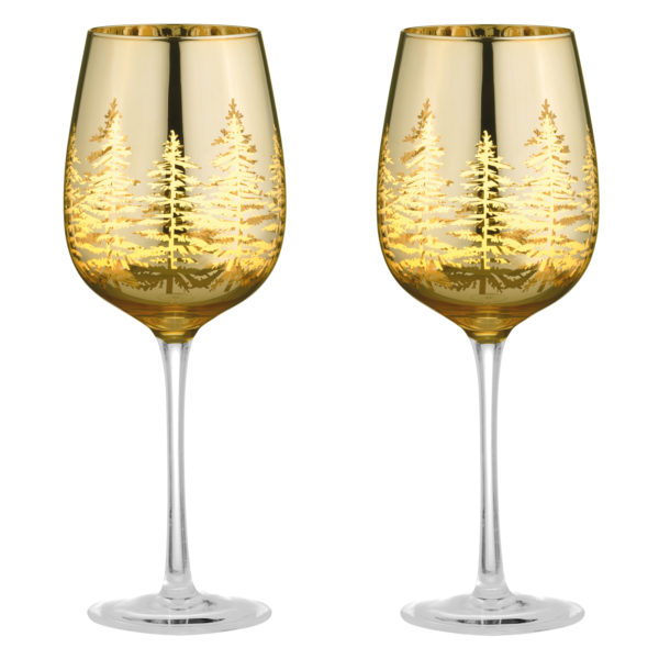 Set of 2 Alpine Champagne Flutes Gold