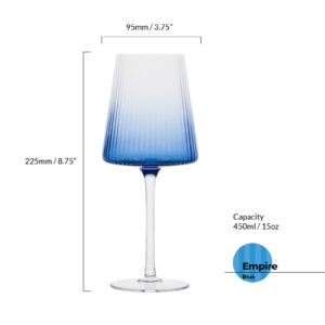 Set of 2 Empire Gin Glasses Blue