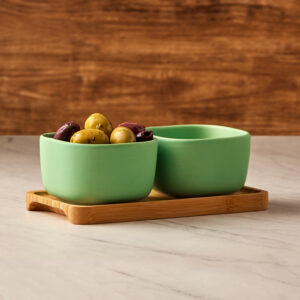 Set of 2 Share Rectangular Bowls Terracotta Set of 2 Share Rectangular Bowls Terracotta